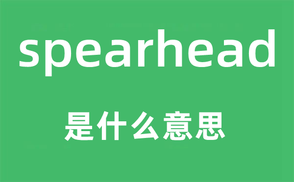 spearhead是什么意思,spearhead怎么读,中文翻译是什么