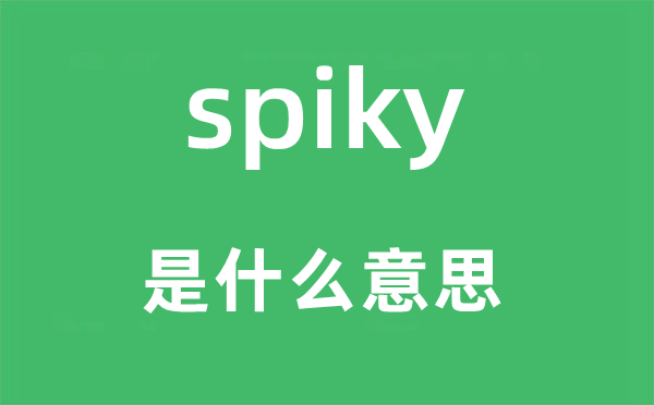 spiky是什么意思,spiky怎么读,中文翻译是什么