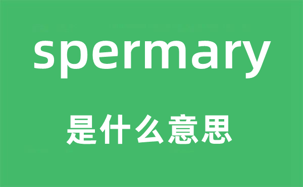 spermary是什么意思,spermary怎么读,中文翻译是什么