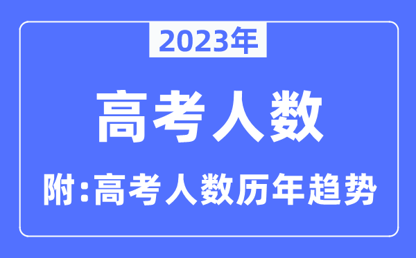 2023年天津高考人数是多少人,天津高考人数历年趋势