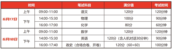 2023年江苏中考时间,江苏中考时间各科具体时间安排表