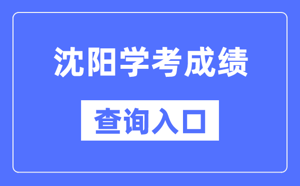 沈阳学考成绩查询入口网站（https://www.lnzsks.com/）