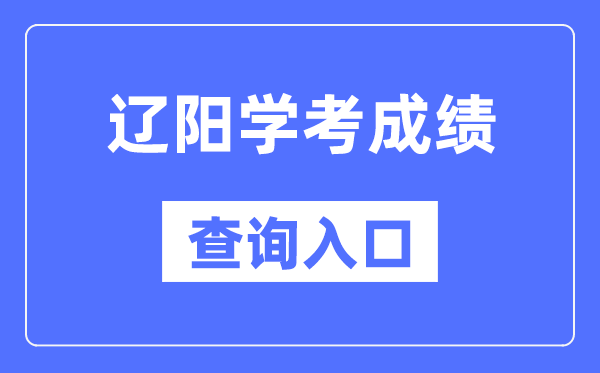 辽阳学考成绩查询入口网站（https://www.lnzsks.com/）