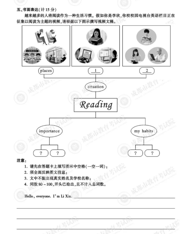 2023年成都市中考英语试卷真题及答案