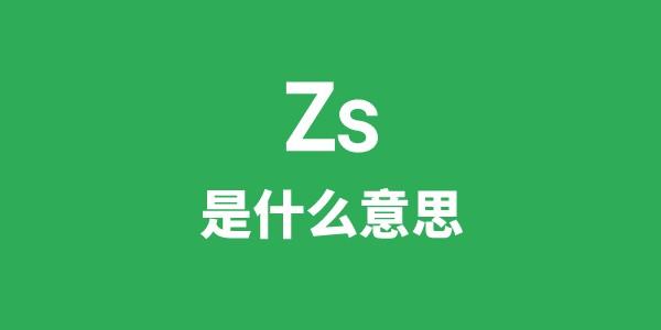 Zs是什么意思