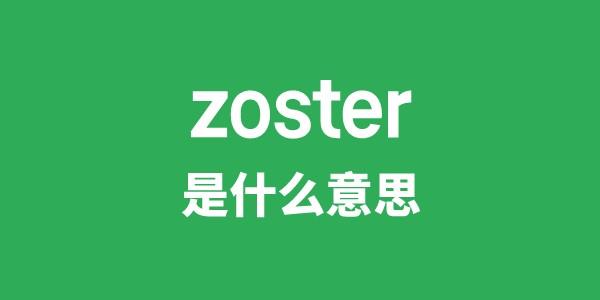 zoster是什么意思