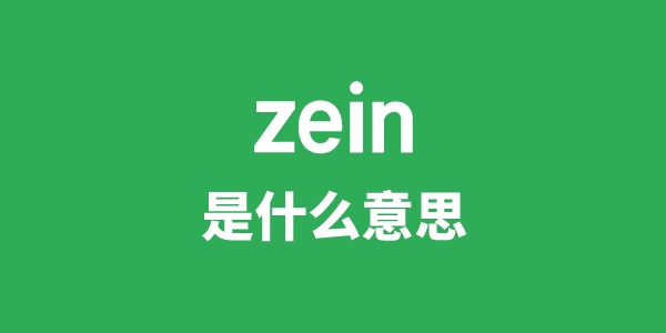 zein是什么意思