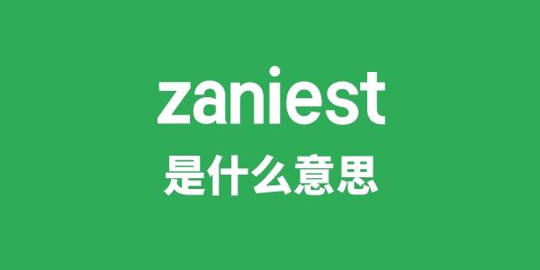 zaniest是什么意思