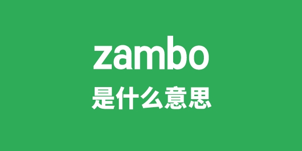 zambo是什么意思