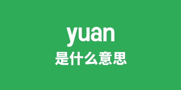 yuan是什么意思