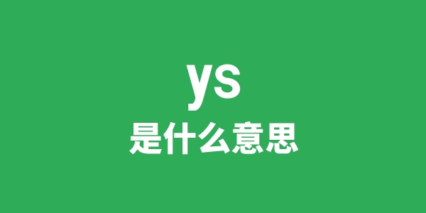 ys是什么意思