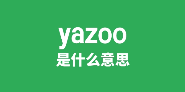 yazoo是什么意思