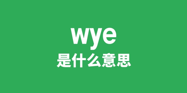 wye是什么意思