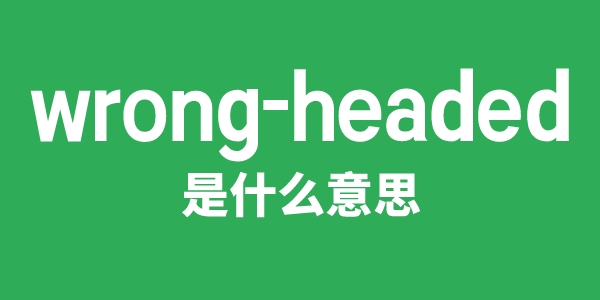 wrong-headed是什么意思