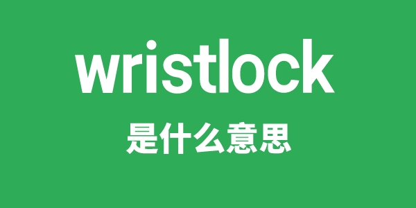 wristlock是什么意思