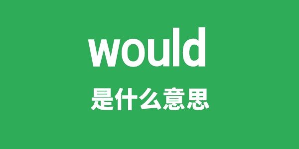 would是什么意思