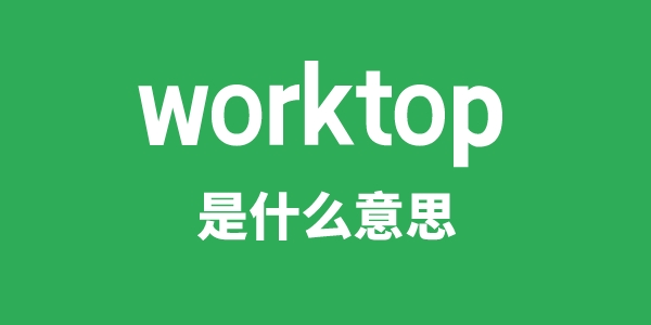 worktop是什么意思