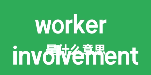 worker involvement是什么意思