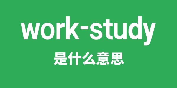 work-study是什么意思