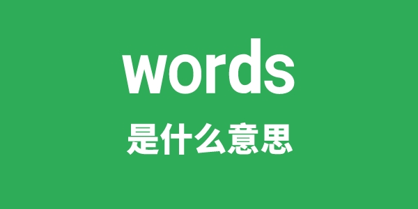 words是什么意思