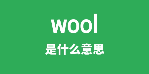 wool是什么意思