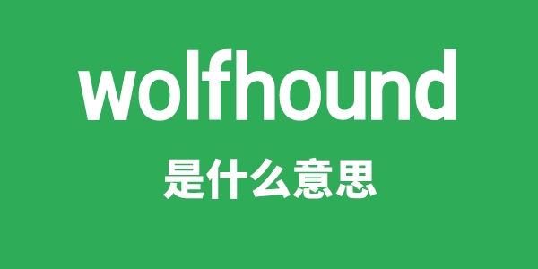 wolfhound是什么意思