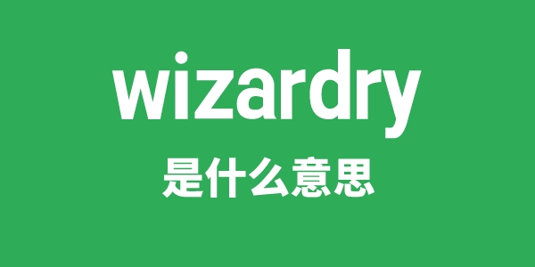 wizardry是什么意思