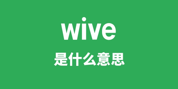 wive是什么意思