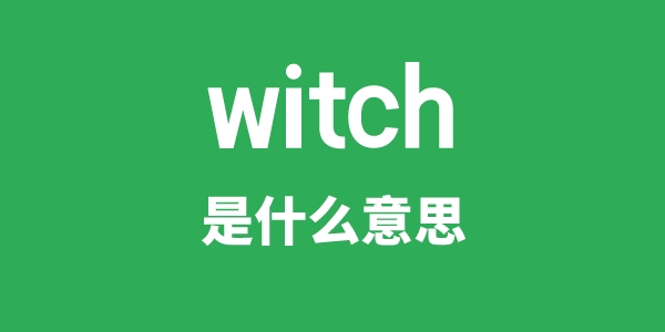 witch是什么意思