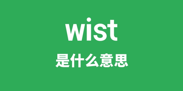 wist是什么意思