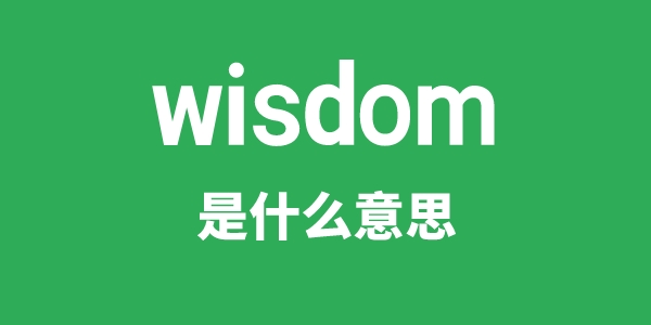 wisdom是什么意思