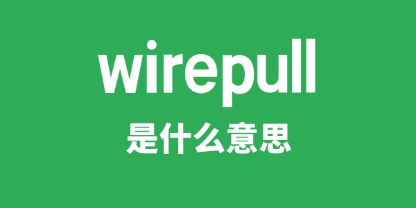 wirepull是什么意思