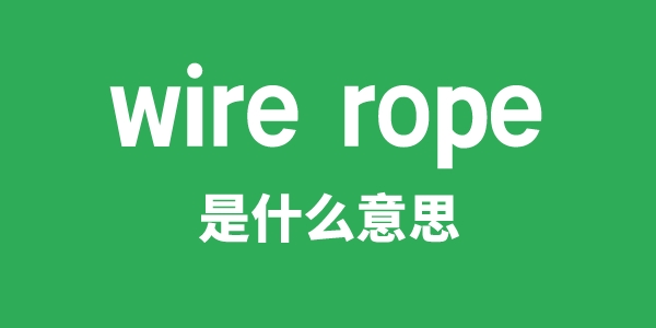 wire rope是什么意思