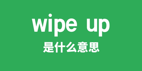 wipe up是什么意思