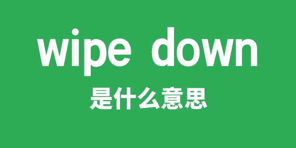 wipe down是什么意思