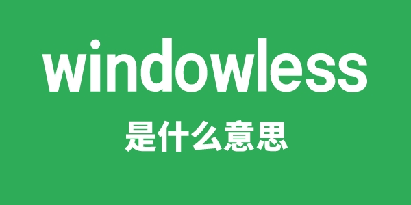 windowless是什么意思