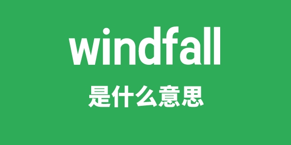 windfall是什么意思