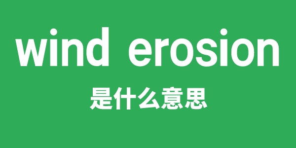 wind erosion是什么意思