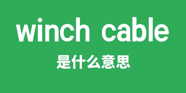 winch cable是什么意思