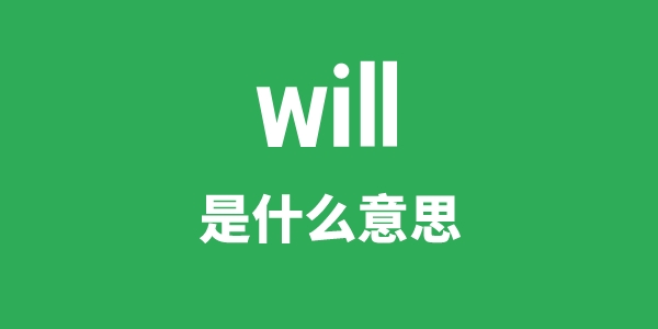 will是什么意思