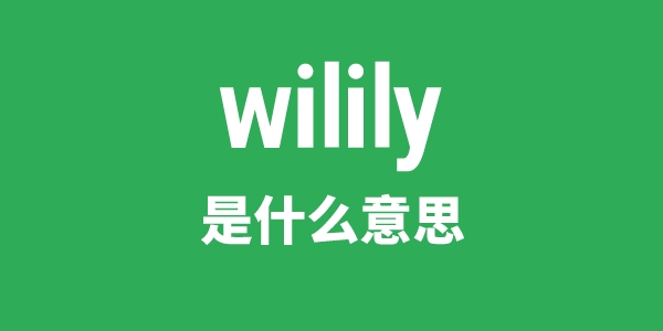 wilily是什么意思