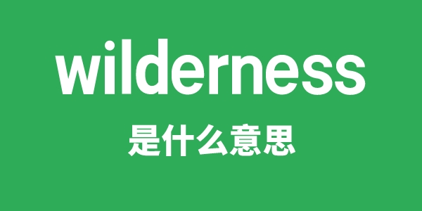 wilderness是什么意思