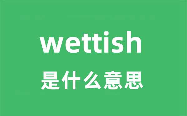 wettish是什么意思