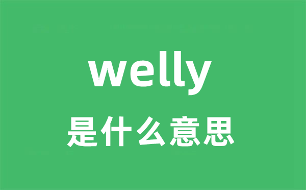 welly是什么意思