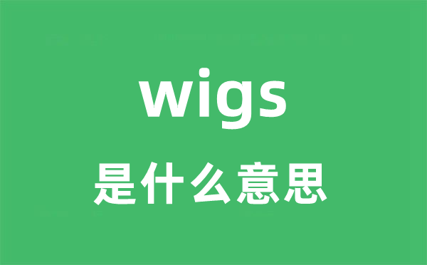 wigs是什么意思