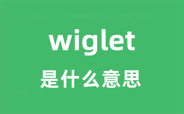 wiglet是什么意思