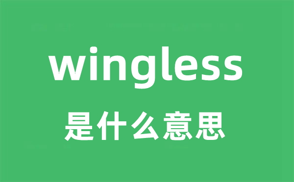 wingless是什么意思