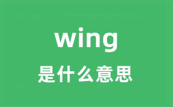 wing是什么意思