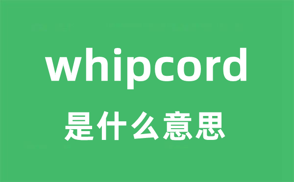 whipcord是什么意思