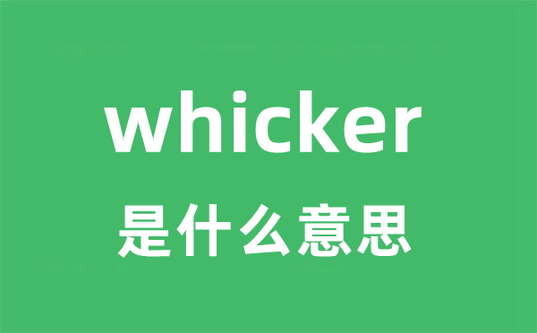 whicker是什么意思